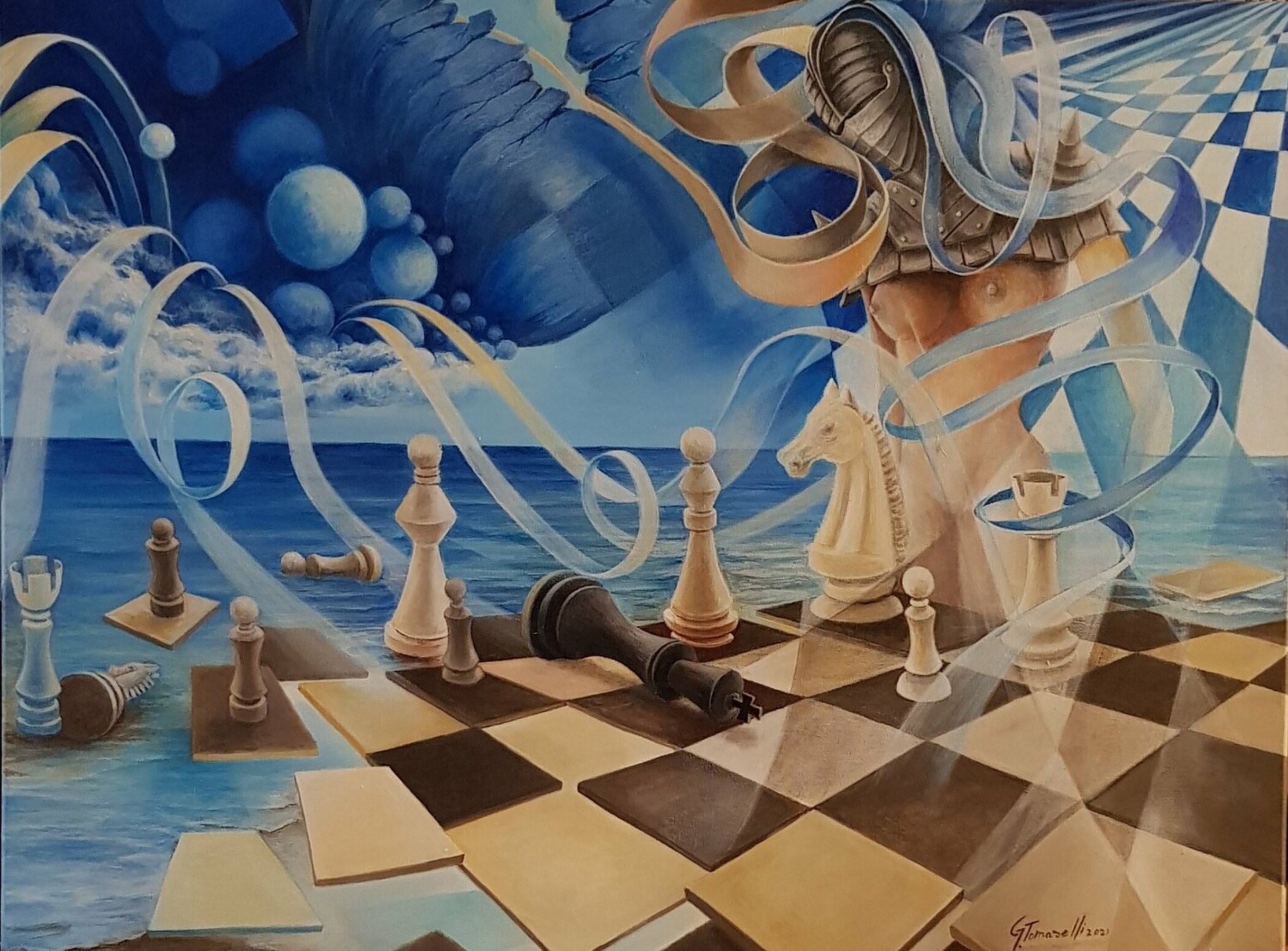 IL RE SI CONSOLA, È MATTO LO SCACCO   [VIA DEI CAPPELLARI, VIA DELLA POESIA / 14;  IMMAGINE IN EVIDENZA:  “SCACCO MATTO”,  DI  GIOVANNI TOMASELLI]