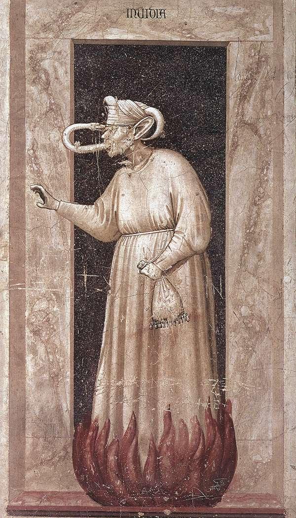 GIOTTO,  “INVIDIA”:  LOFFIA  CHINA   [VIA DEI CAPPELLARI, VIA DELLA POESIA / 12  (CALLIGRAMMA)]