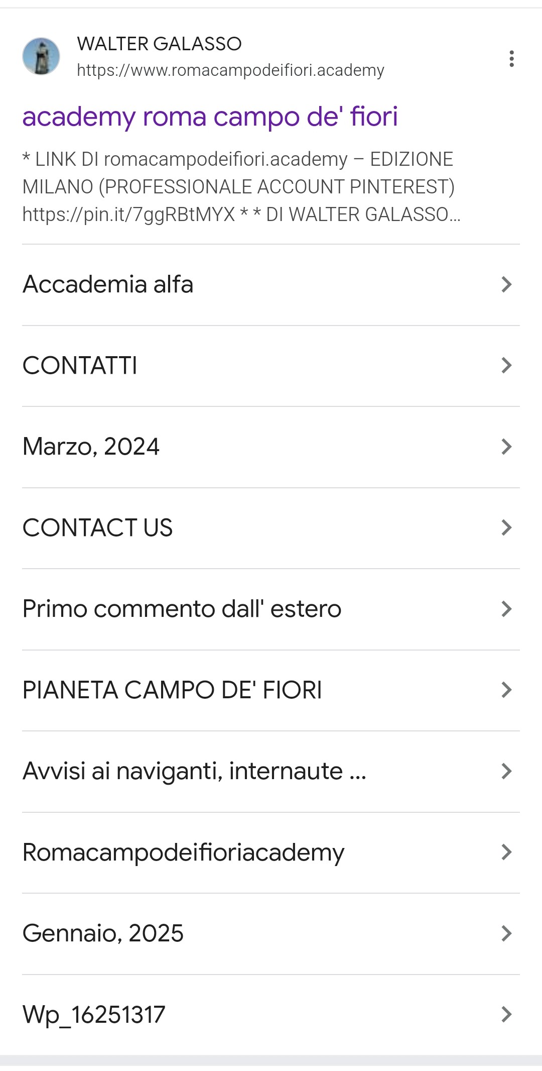 romacampodeifiori.academy   IN PARTICOLARE EVIDENZA SU  GOOGLE.  NE SONO PROFONDAMENTE ONORATO