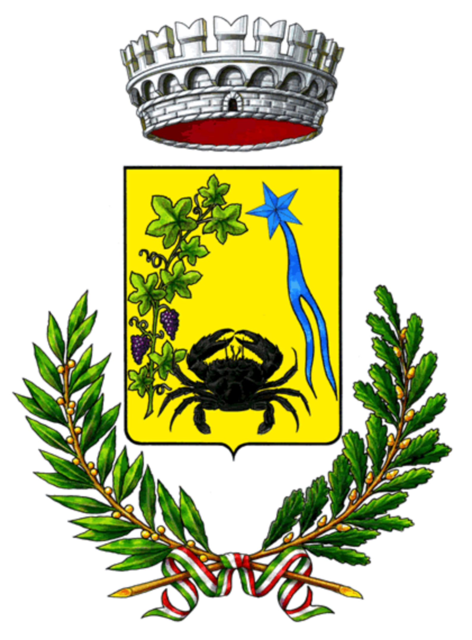 UNA DAMA PRENDE UN GRANCHIO, QUELLO NELLO STEMMA DI BOTRUGNO   [Bozzetto  36]