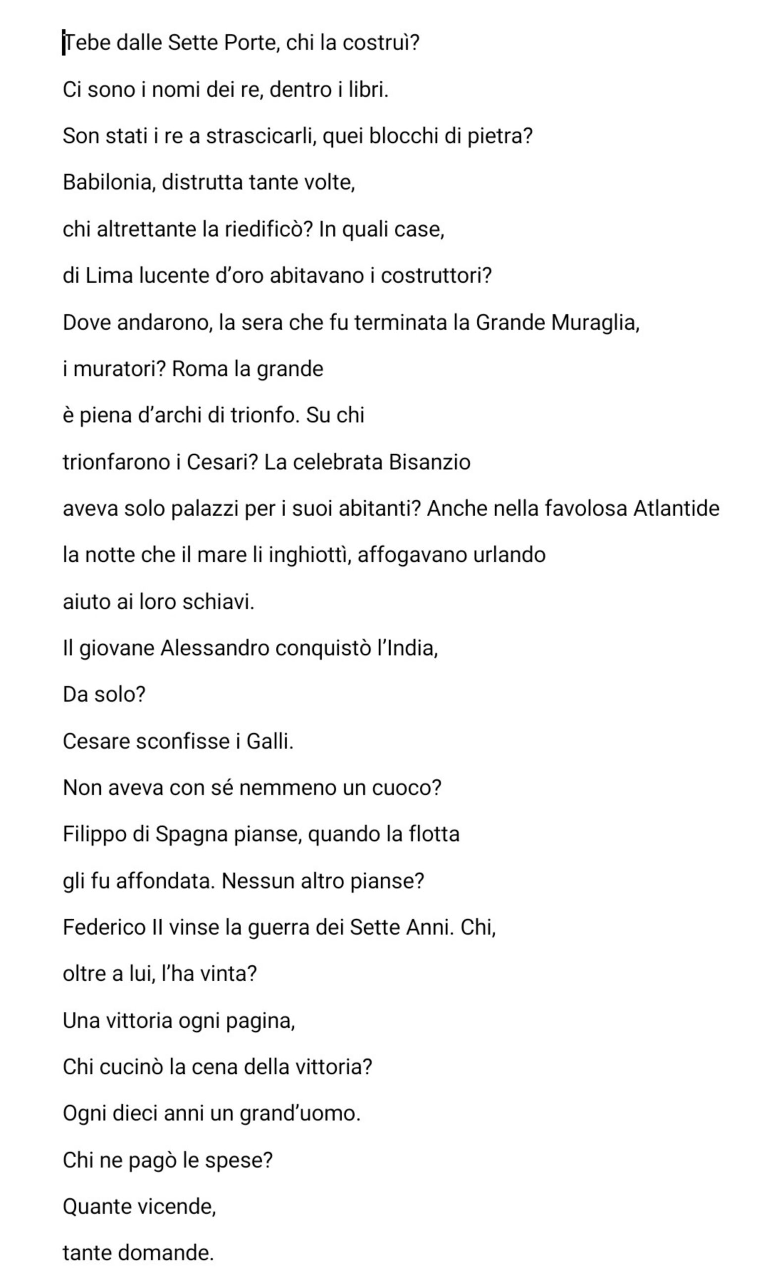PRIMO MAGGIO. “DOMANDE DI UN LETTORE OPERAIO”  (“FRAGEN EINES LESENDEN ARBEITERS”),  DI  BERTOLT BRECHT   [COVER  30 / 1;  OMAGGIO ALLA FESTA INTERNAZIONALE DEI LAVORATORI]