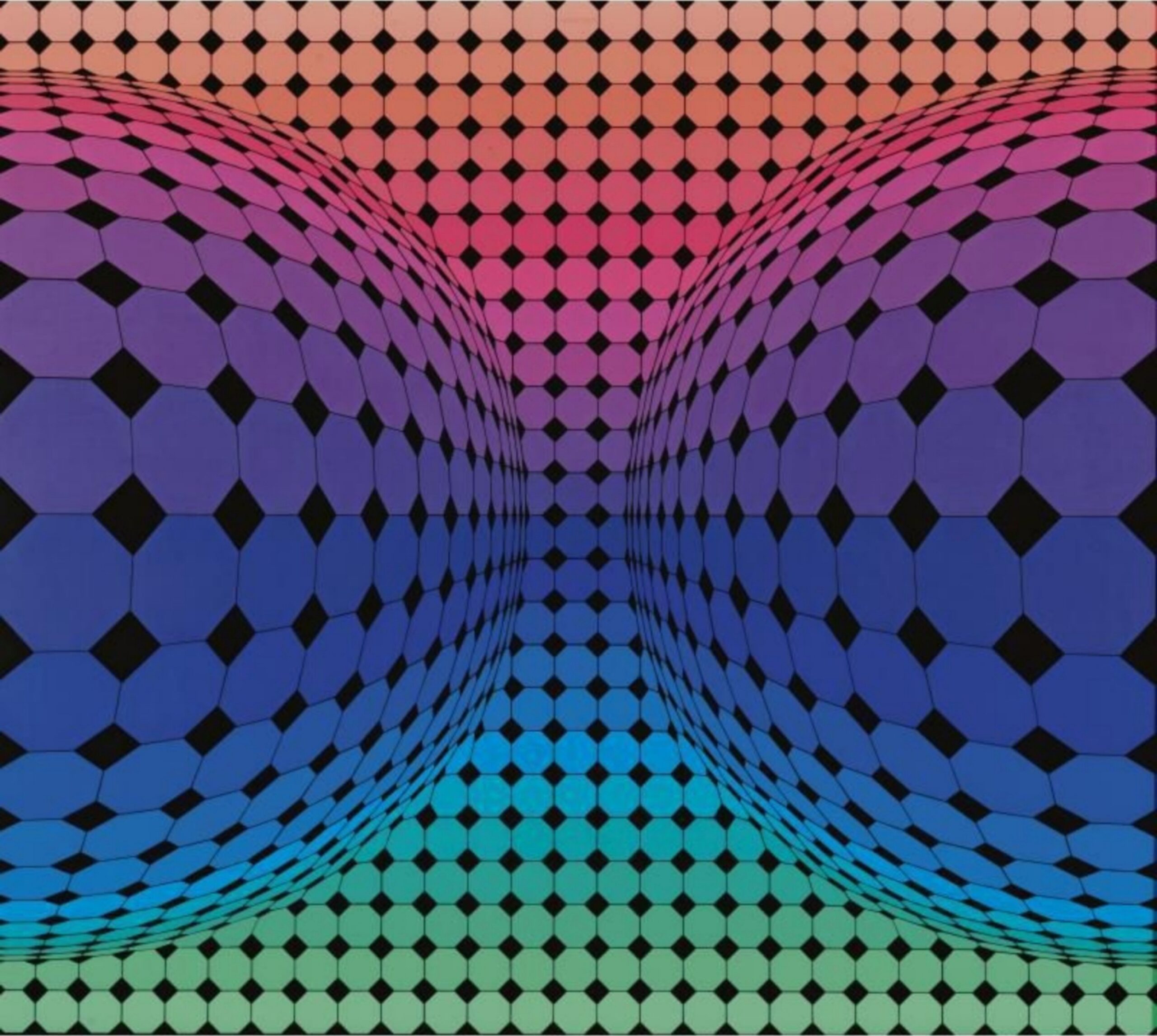 TESTIMONE MONA  PRENDE  3  IN CORAGGIO   [Bozzetto  40;  IMMAGINE IN EVIDENZA:  “PAURA”,  VICTOR VASARELY]