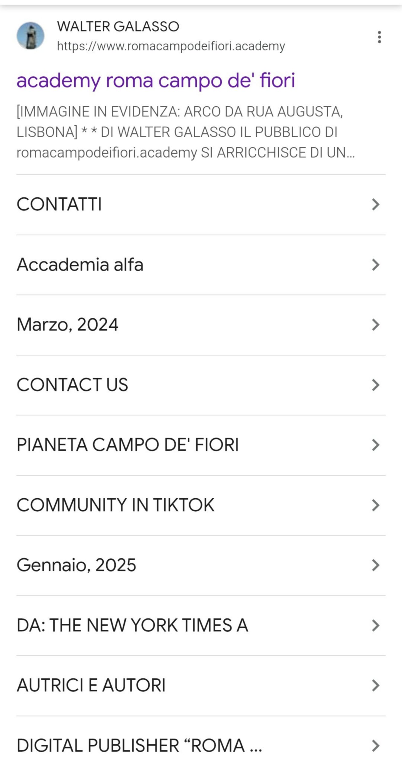 romacampodeifiori.academy   IN PARTICOLARE EVIDENZA SU GOOGLE:  10  RICH SNIPPET  (IN DATA  17/06/2025)