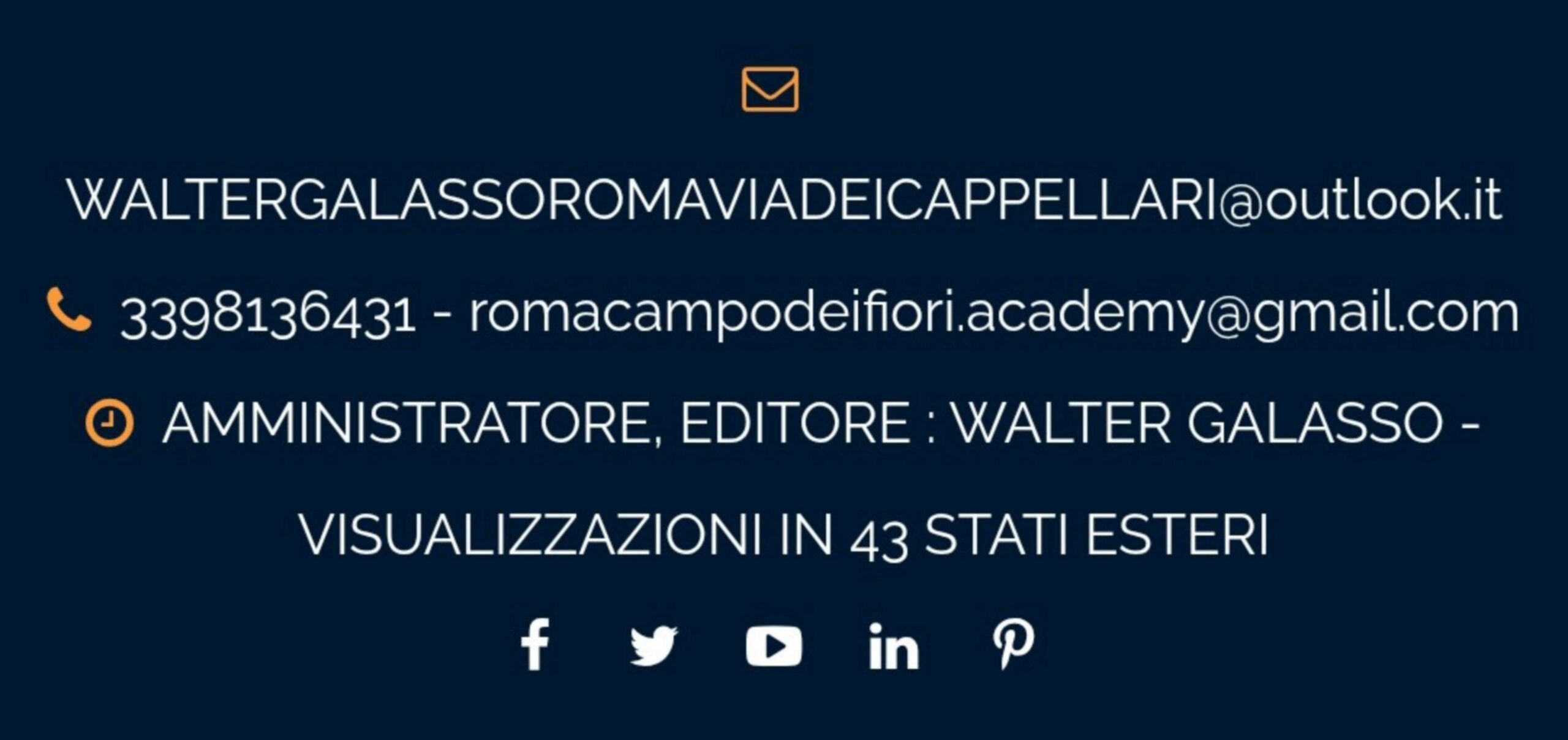 NELLA  TOP HEADER BAR  DI  romacampodeifiori.academy   COMPARE L’INDICAZIONE DEL NUMERO DI  STATI ESTERI  NEL SUO BACINO DI UTENZA INTERNAZIONALE