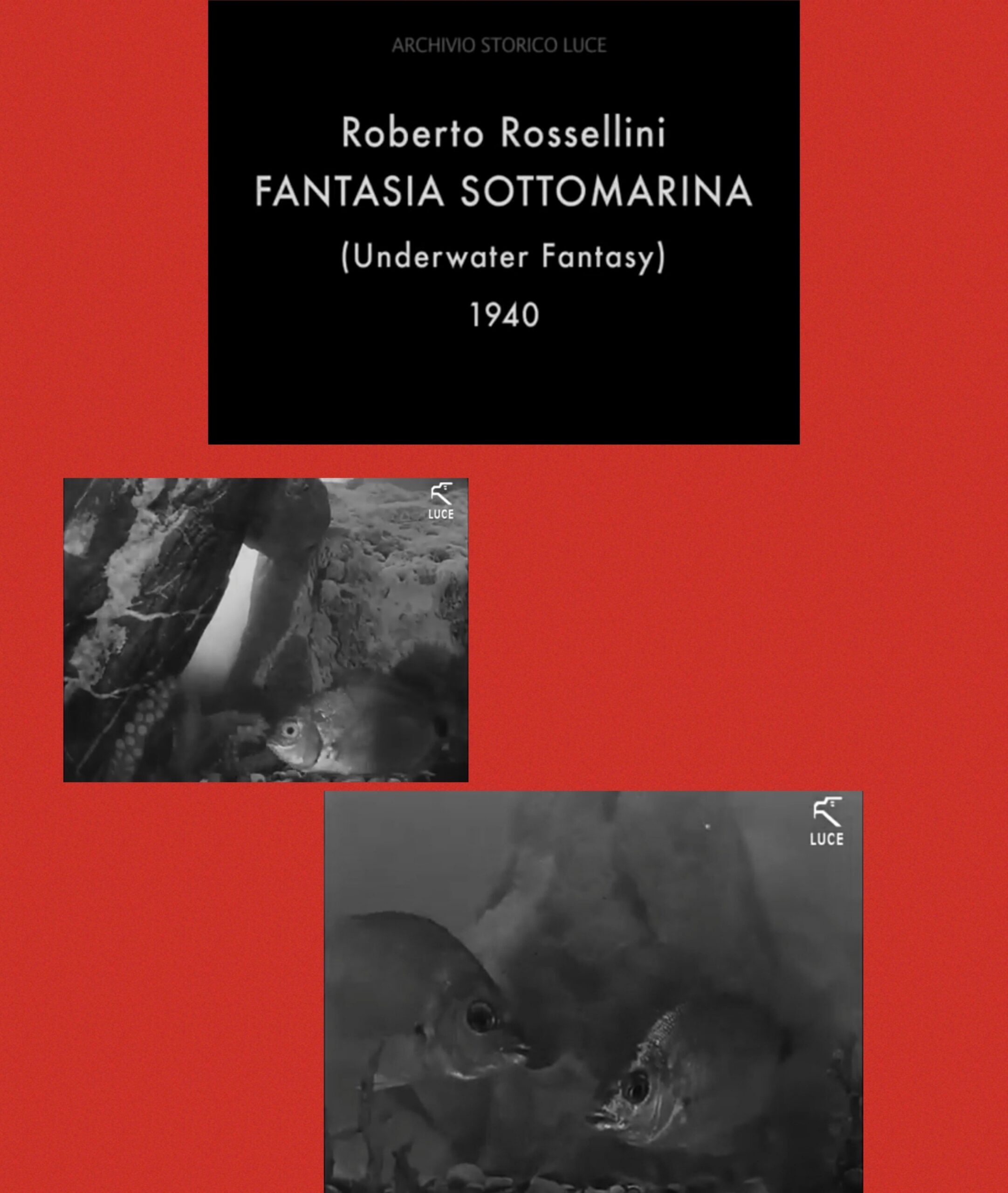 L’ UNDERWATER FANTASY DI LAD,  EROE SPARAGLIONE   [DA FILM A RACCONTO;  REMAKE DI  “FANTASIA SOTTOMARINA”,  DI ROBERTO ROSSELLINI;  1  VIDEO  (VERSIONE INTEGRALE DEL CORTOMETRAGGIO SPERIMENTALE)]