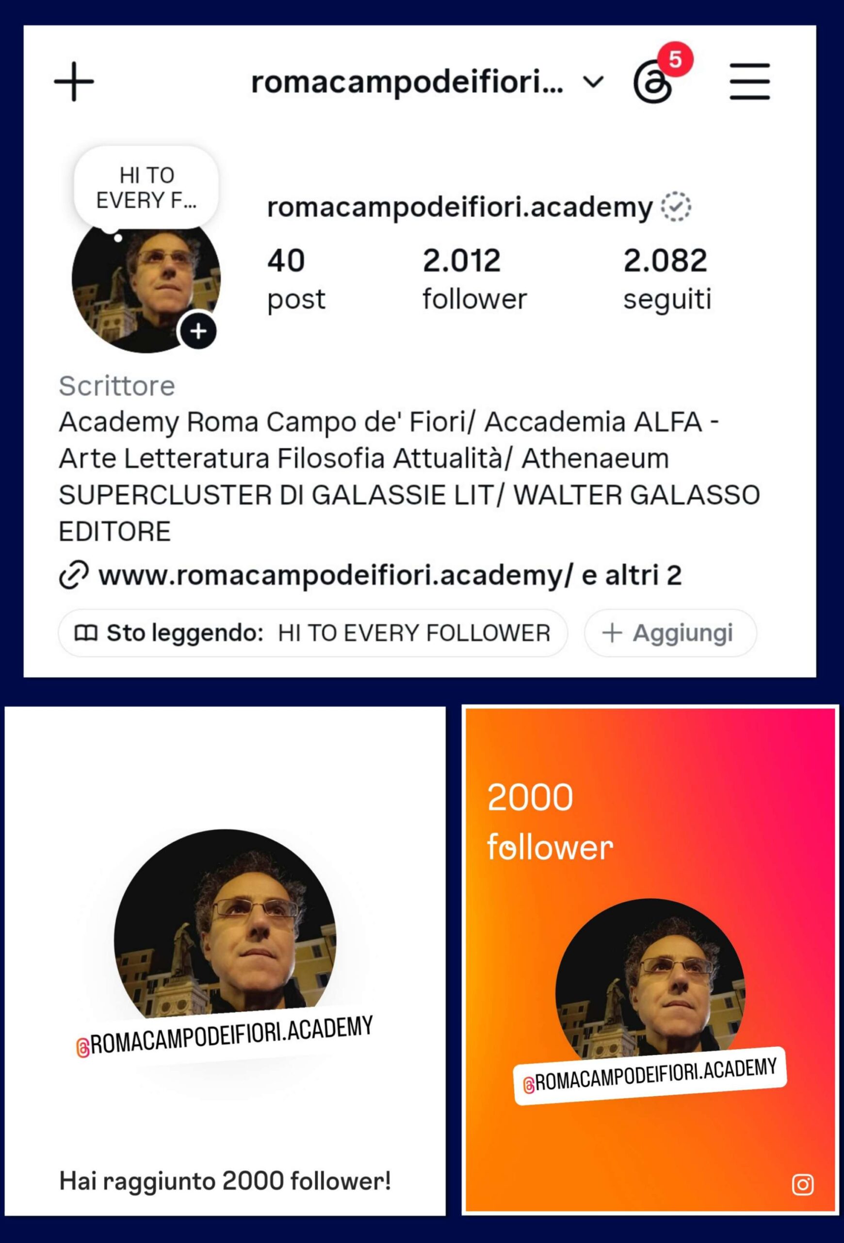 ACCOUNT INSTAGRAM  romacampodeifiori.academy, PIÙ DI 2.000 FOLLOWER&nbsp;&nbsp; [AGGIORNAMENTO IN DATA 04/09/2026]