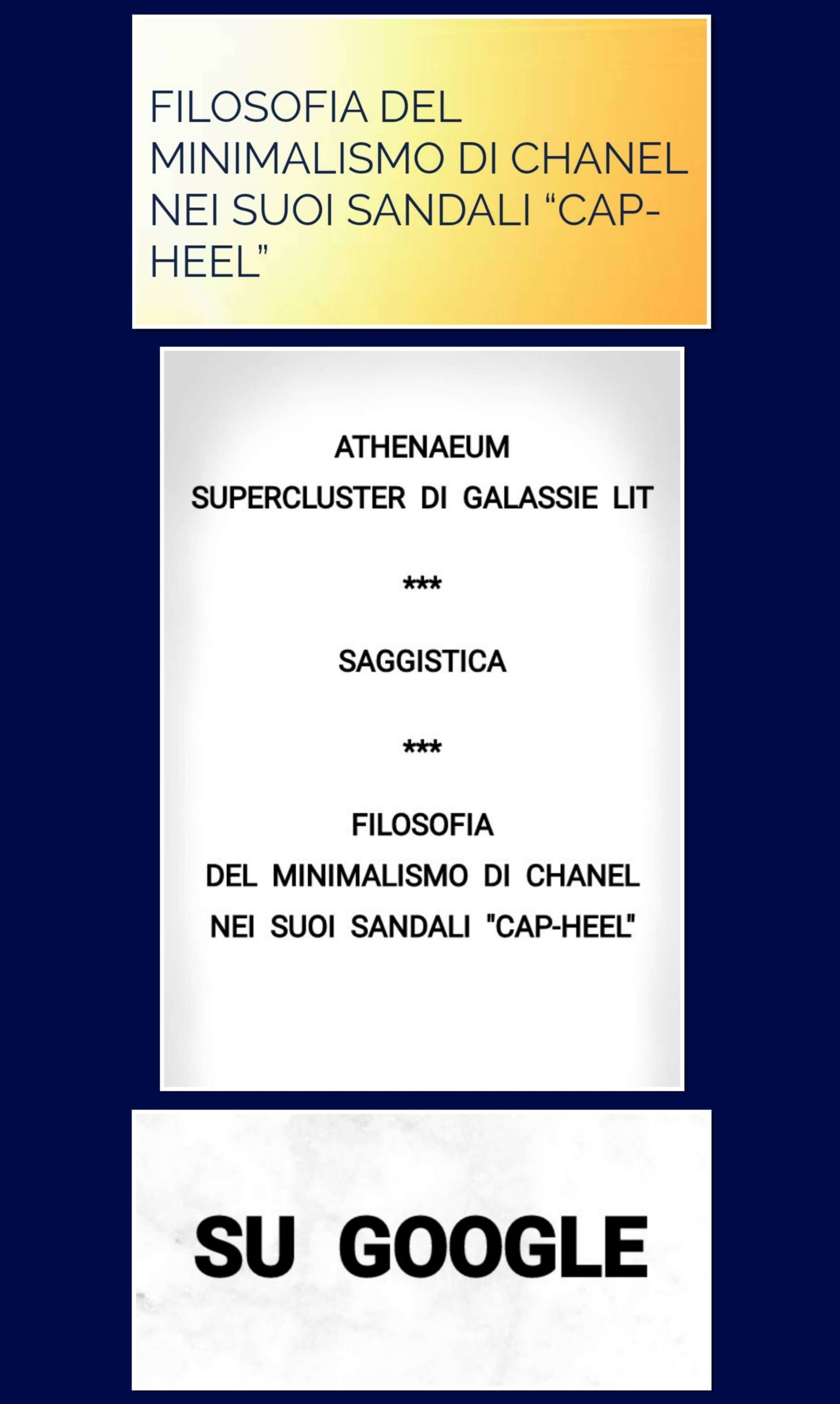 “FILOSOFIA DEL MINIMALISMO DI CHANEL NEI SUOI SANDALI “CAP-HEEL””&nbsp; SU GOOGLE